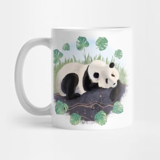 Lazy Giant Panda - Tropical Theme Mug